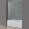 Langham Completely Frameless Tub Sliding Shower Door-TDR978
