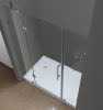 Soleil  Completely Frameless Hinged Alcove Shower Door with Glass Shelves and Base-SDR983-TR