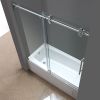 Langham Completely Frameless Tub Sliding Shower Door-TDR978