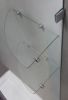 Soleil  Completely Frameless Hinged Alcove Shower Door with Glass Shelves and Base-SDR983-TR