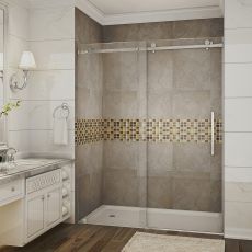 Moselle Completely Frameless Sliding Shower Door-SDR976 (Finish: Chrome, Size: 48" x 75")