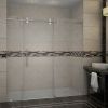 Langham Completely Frameless Sliding Alcove Shower Door With Base-SDR978-TR