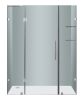 Soleil  Completely Frameless Hinged Alcove Shower Door with Glass Shelves and Base-SDR983-TR