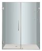 Nautis Completely Frameless Hinged Shower Door With Glass Shelves-SDR990