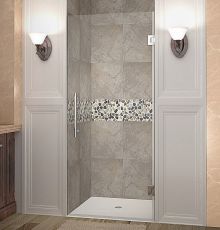 Cascadia Completely Frameless Hinged Shower Door-SDR995 (Finish: Chrome, Size: 22" x 72")