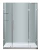 Soleil  Completely Frameless Hinged Alcove Shower Door with Glass Shelves and Base-SDR983-TR