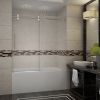Langham Completely Frameless Tub Sliding Shower Door-TDR978