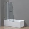 Soleil Completely Frameless Tub Shower Pivot Door-TDR982