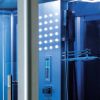 Mesa 802L(R) SS1-1 Person Steam Shower Blue Glass Right Side Design MSRP $4497.00