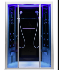 Platinum DZ903L-2 Person Steam Shower Sliding Door Blue Glass MSRP $4944