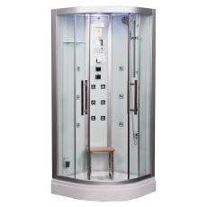 Platinum DZ934F3 White Corner Steam Shower MSRP $5535.00