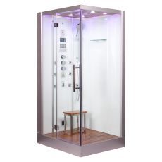 Platinum DZ959F8 White 2-Person Steam Shower L Hand Design MSRP $5985.00