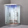 DZ 962F8 Platinum Black Corner 2-Person Steam Shower  MSRP $7185.00