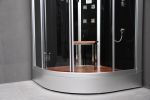DZ963F8 Platinum Black Corner Steam Shower MSRP $6435.00