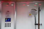 DZ963F8 Platinum White Corner Steam Shower MSRP $6435.00