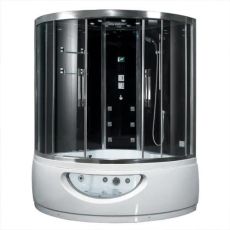 Platinum DA333F8-SST2-Black Corner 2 Person Steam Shower Tub Combo MSRP $7485.00