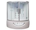 Platinum DA333F8-SST2-White Corner 2 Person Steam Shower Tub Combo MSRP $7485.00