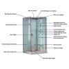 Platinum DZ959F8 Black 2-Person Steam Shower L Hand Design MSRP $5985.00