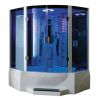 Mesa 608P SST2-Blue Glass 2 Person Steam Shower Tub Combo MSRP $5985.00