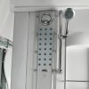Mesa 609P SST2-Blue Glass Corner 2 Person Steam Shower Tub Combo MSRP $5985.00