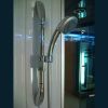 Mesa 702A SST2-Blue Glass Corner 2 Person Steam Shower Tub Combo MSRP $6435.00