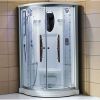 Mesa 801A -SS1- Corner 1 Person Steam Shower Clear Glass MSRP $4497.00