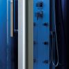 Mesa 802L (L) SS1-1 Person Steam Shower Blue Glass Left Side Design MSRP $3747.00